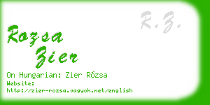 rozsa zier business card